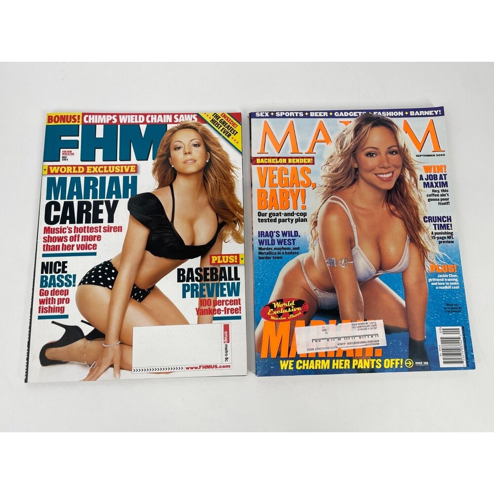 Mariah Carey Magazine Lot Maxim FHM Y2K Pop Diva Covers